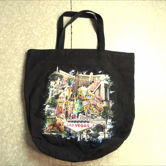 Unlisted Handbags - *Las Vegas Strip Casinos ~ Reusable Black Tote Bag